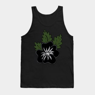 Single wild pansy cartoon flower illustration Tank Top